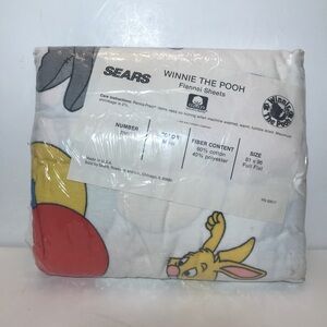 Sears Winnie the Pooh Flannel Sheets Full Size Vintage Original Package SEE READ